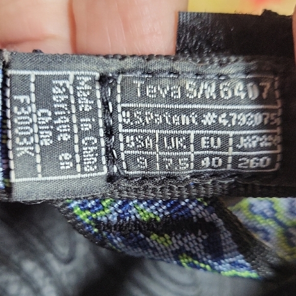 Teva Black and Blue Patterned Sandals - Picture 3 of 4